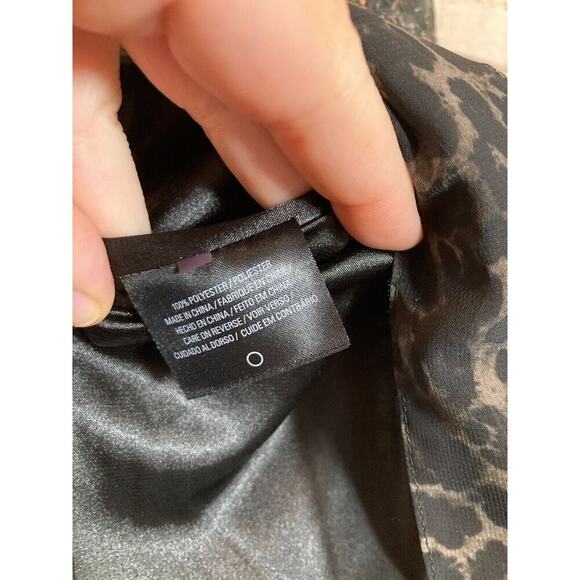 Elie Tahari Top Womens Medium Black All Over Sequin Animal Print Shimmer Career - Picture 14 of 14